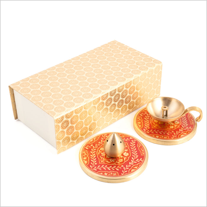 GIFT BOX : SANSKAAR DIYA + INCENSE HOLDER