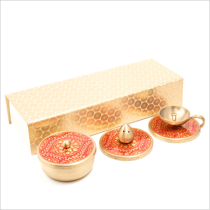 GIFT BOX : PURI DIYA + INCENSE HOLDER + MUTLI PURPOSE CONTAINER