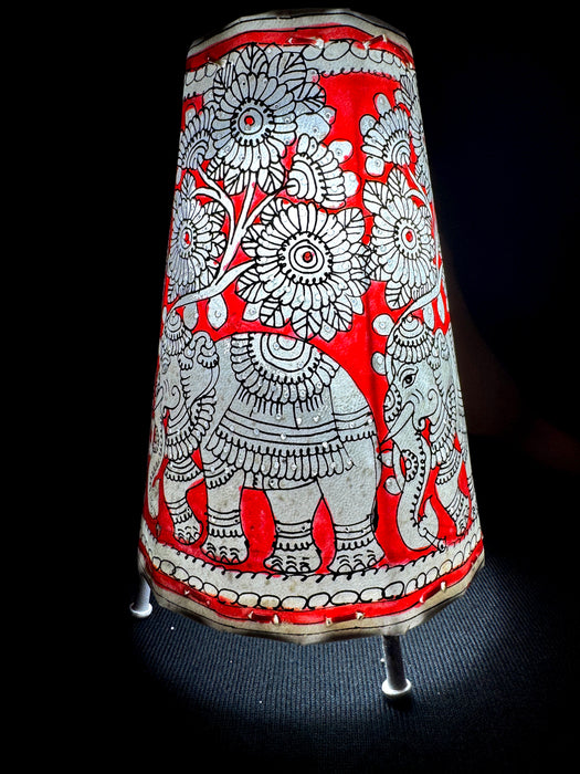 Tholu Bommalata | Elephant Lamp Art | 9 Inch Round