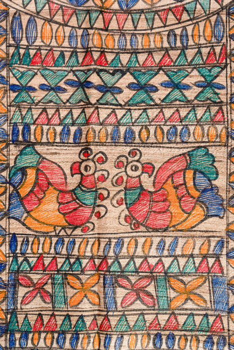 Madhubani Tussar | Handloom 2 Piece Suit | Hand Painted Heritage Art | Earth 5