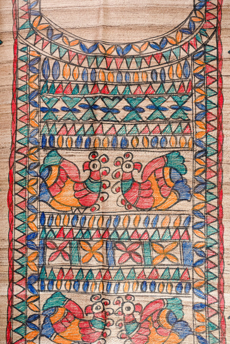 Madhubani Tussar | Handloom 2 Piece Suit | Hand Painted Heritage Art | Earth 5