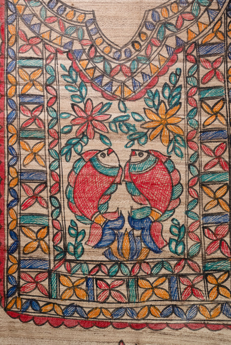 Madhubani Tussar | Handloom 2 Piece Suit | Hand Painted Heritage Art | Earth 1