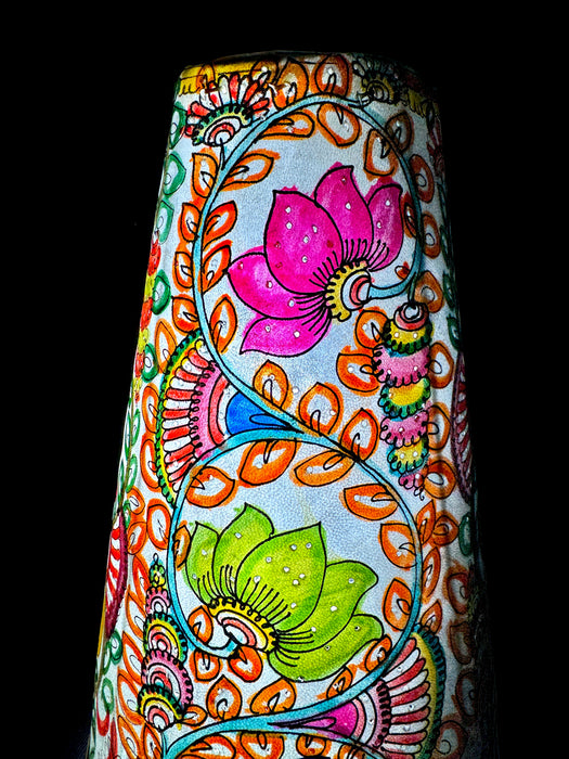 Tholu Bommalata Floral Lamp Art | 12 Inch