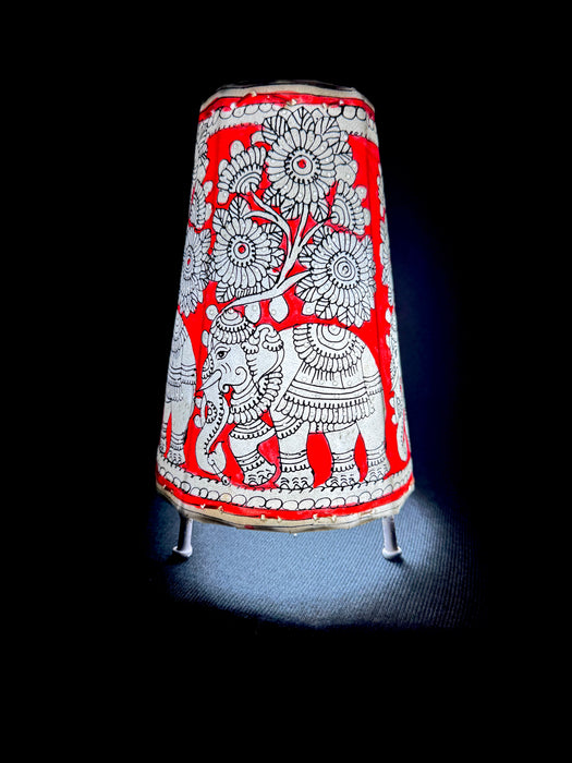 Tholu Bommalata | Elephant Lamp Art | 9 Inch Round