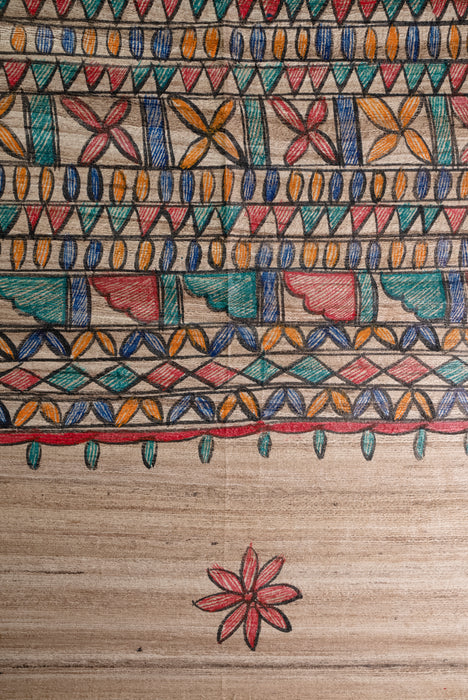 Madhubani Tussar | Handloom 2 Piece Suit | Hand Painted Heritage Art | Earth 1
