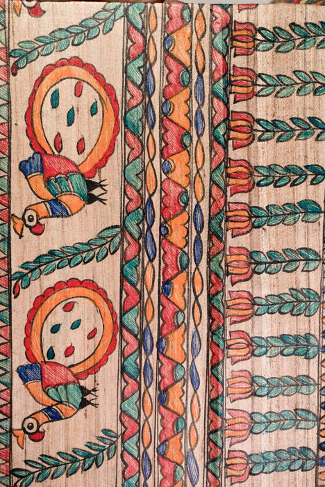 Madhubani Tussar | Handloom 2 Piece Suit | Hand Painted Heritage Art | Earth 4