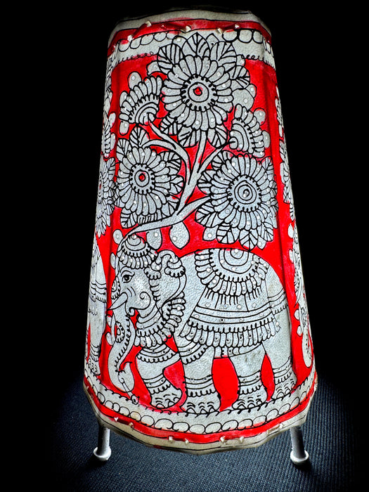 Tholu Bommalata | Elephant Lamp Art | 9 Inch Round