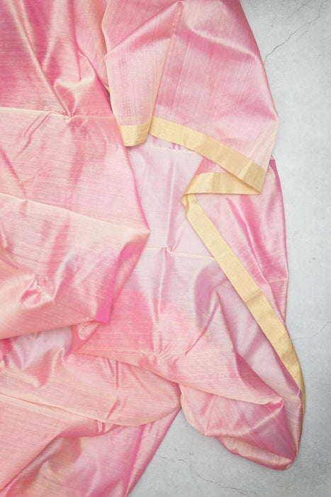 Vibrant Pink Chanderi Cotton Silk Suit with Intricate Booti Work