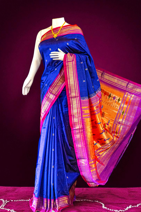 Paithani | Handloom Saree | Pure Silk with Heavy Zari Pallu