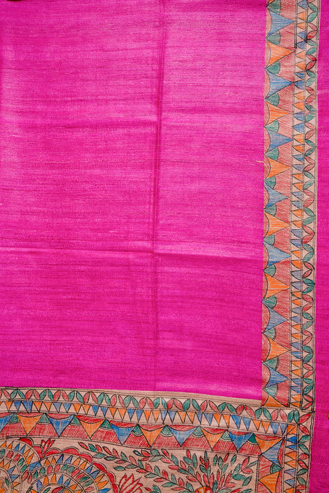 Madhubani Tussar | Handloom Saree | Hand Painted Heritage Art