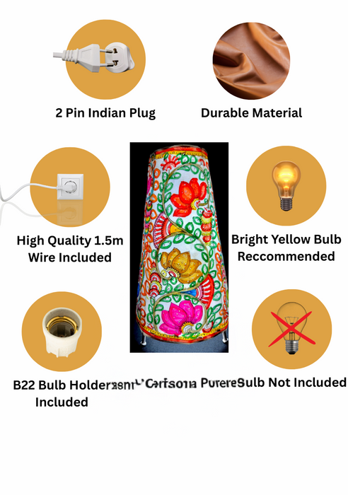 Tholu Bommalata Floral Lamp Art | 12 Inch