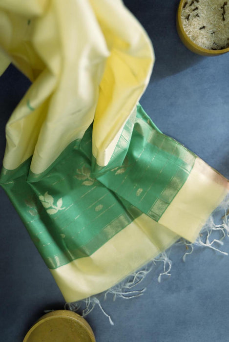 Charming Green Maheshwari Cotton Silk Suit with Booti Work