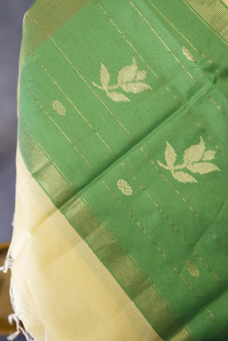 Charming Green Maheshwari Cotton Silk Suit with Booti Work