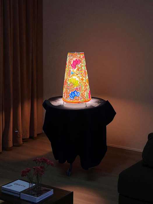 Tholu Bommalata Floral Lamp Art | 12 Inch