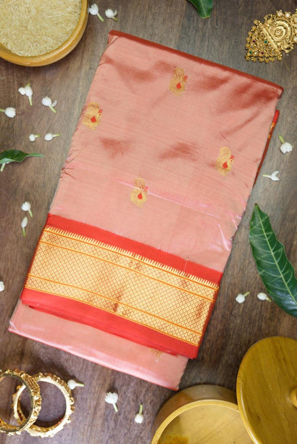 Stunning Fuchsia Pure Silk Paithani Saree with Zari Work