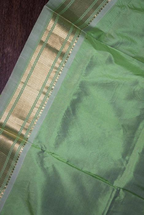 Graceful Green Pure Silk Paithani Saree with Traditional Design