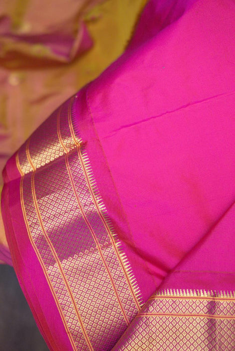 Radiant Pink Fuchsia Pure Silk Paithani Saree with Zari Pallu