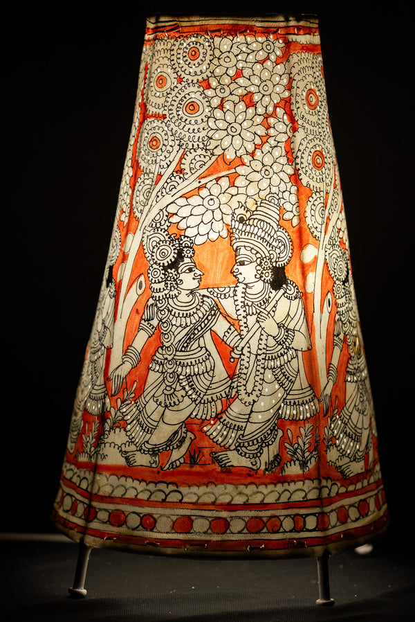 Tholu Bommalata | Radha Krishna Lamp Art | 25 Inch