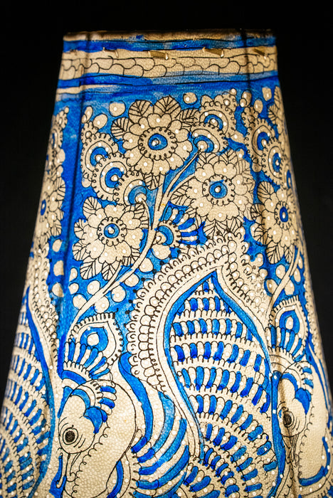Tholu Bommalata | Peacock and Floral Lamp Art | 12 Inch