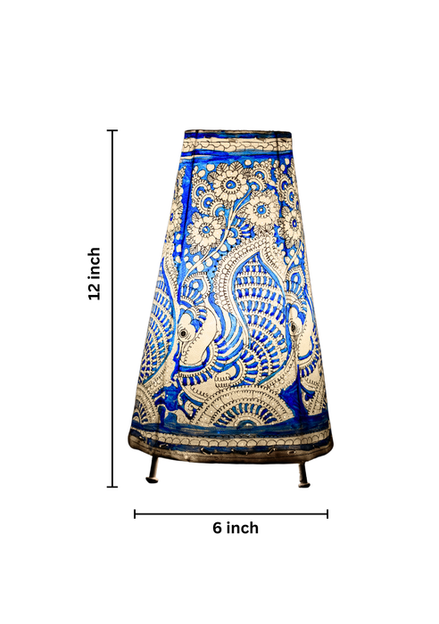 Tholu Bommalata | Peacock and Floral Lamp Art | 12 Inch