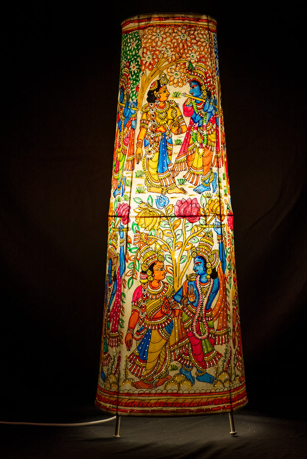 Tholu Bommalata | Double Radha Krishna Lamp Art | 25 Inch