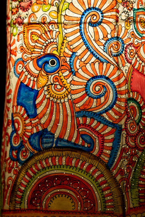 Tholu Bommalata | Peacock Lamp Art | 25 Inch