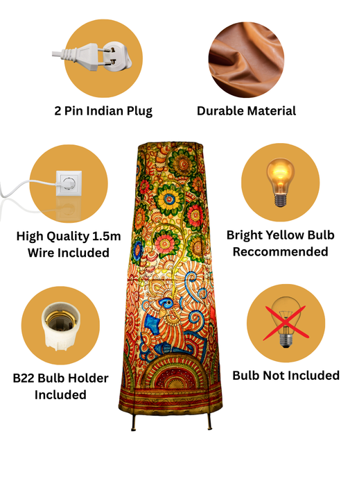 Tholu Bommalata | Peacock Lamp Art | 25 Inch