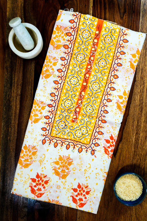 Kantha and Aari Work | Handloom Kurta | Dabu Block Print Summer Cotton